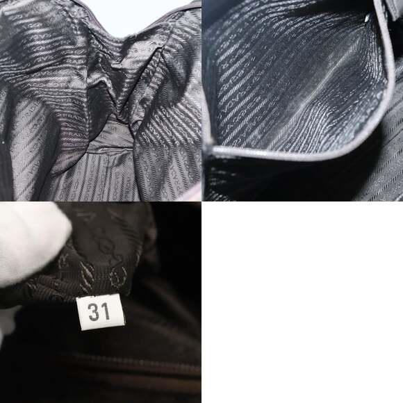 PRADA Hand Bag Nylon Khaki Silver - Picture 13 of 13